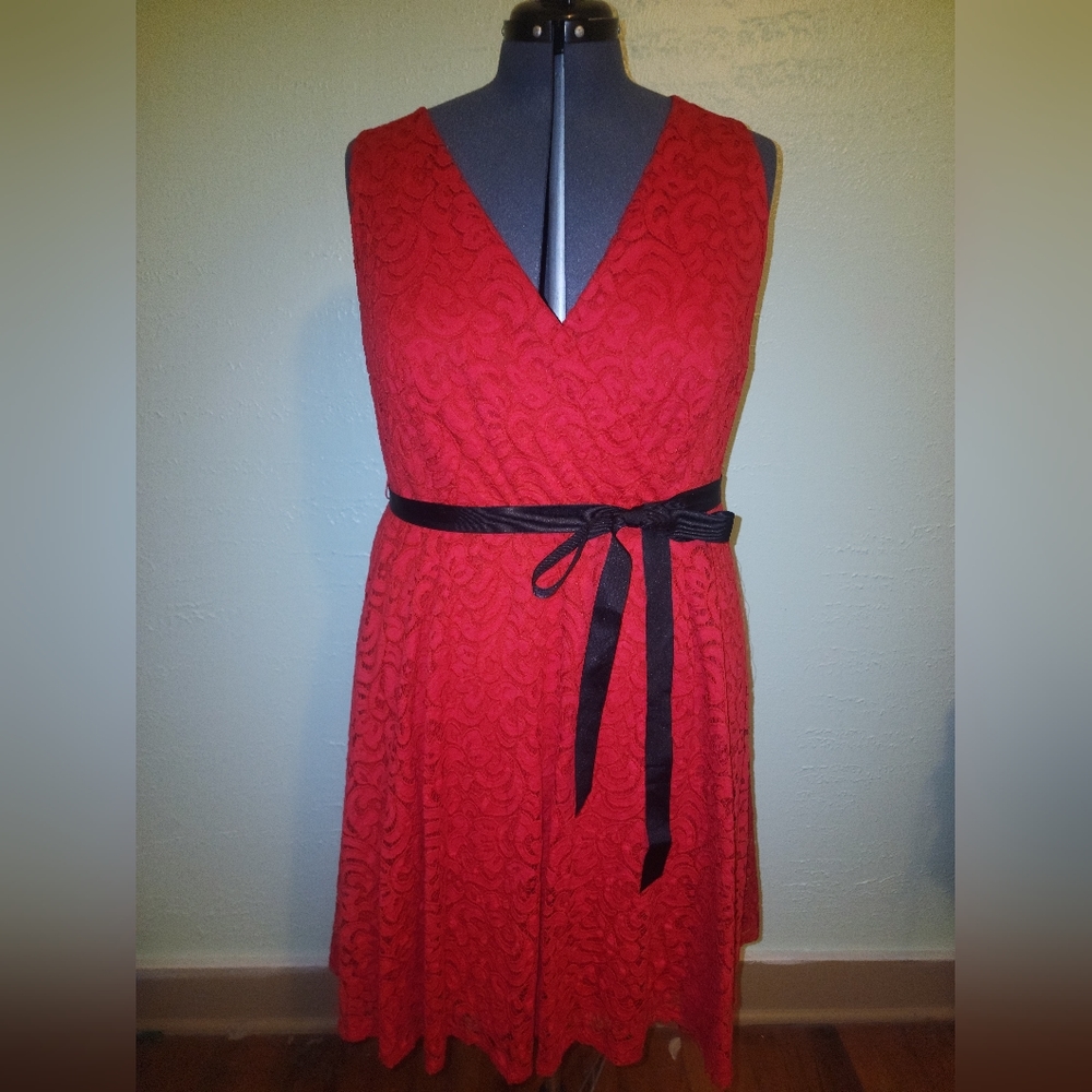 Lane Bryant Red Lace dress